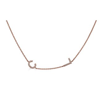 Pave Initial Necklace