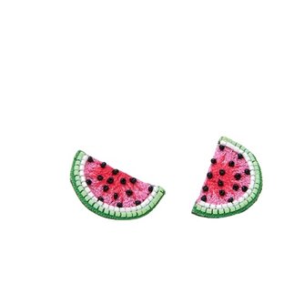 Watermelon Stud Earrings Red