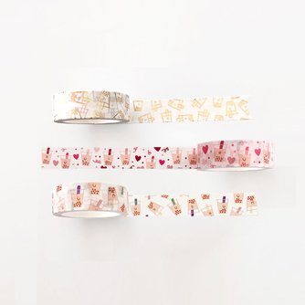 Boba Milk Tea Washi Set of 3