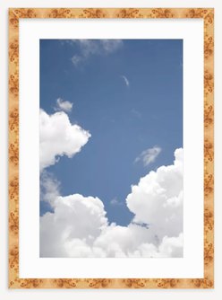 Clouds in Blue Sky - Burl Frame