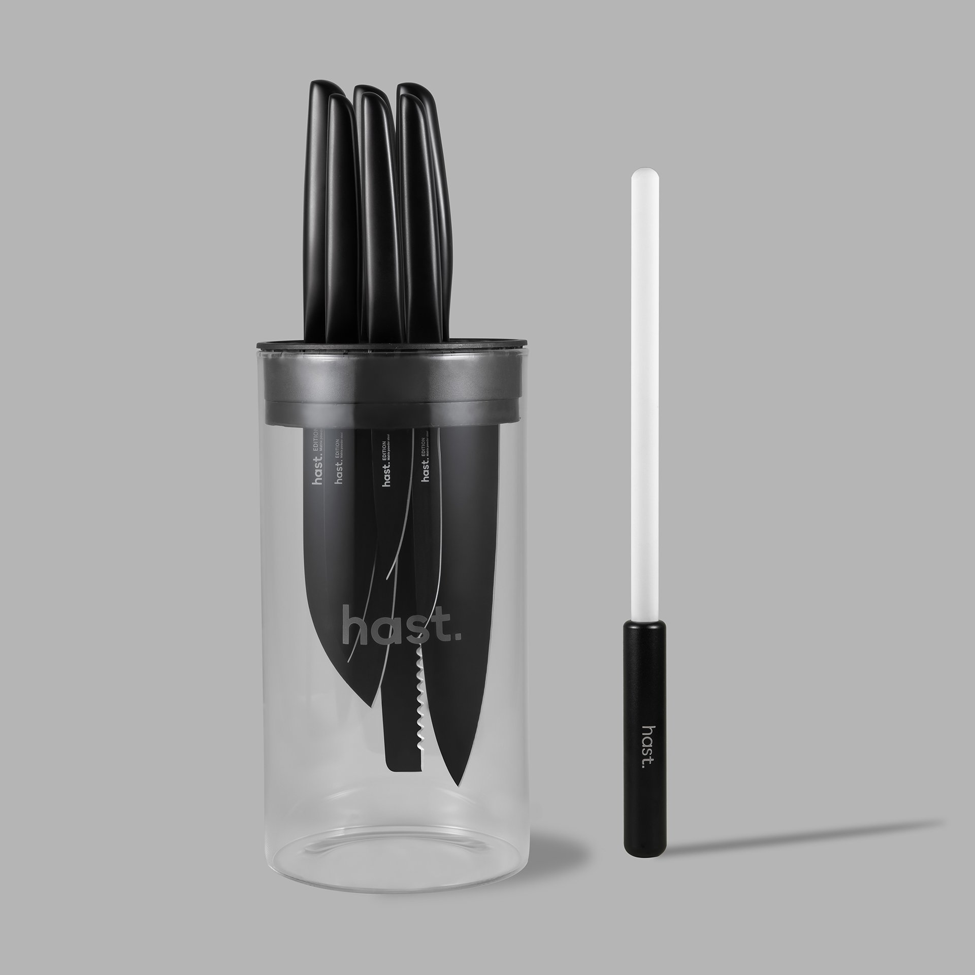 Glass Knife Block Press Coverage Ready Product Press Hook