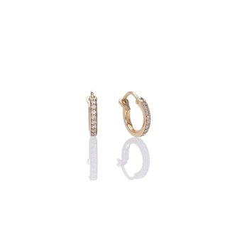 Diamond Huggie Earrings