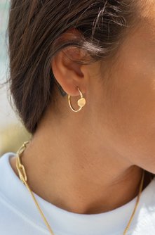 Perry Gold Disc Hoop Earrings