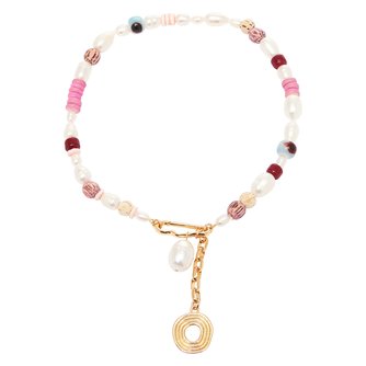 CALLIE BEAD AND CHARM NECKLACE