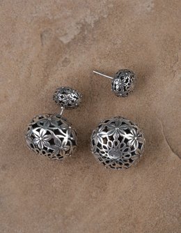Noir Ball Stud Earrings