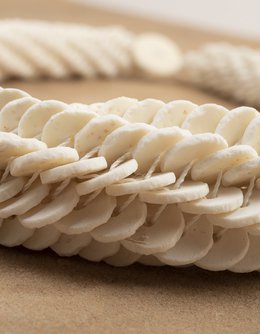 Ostrich Eggshell Twirl Necklace