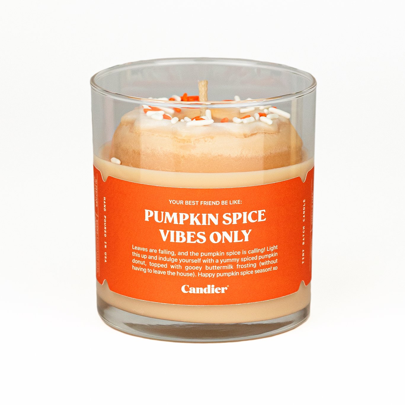 PUMPKIN SPICE VIBES ONLY DONUT CANDLE Press Coverage Ready Product