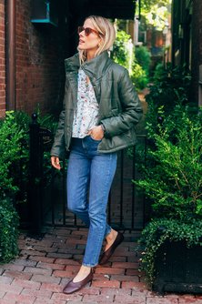 Olive Ralph Leather Jacket