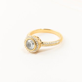 Halo Ring Yellow Gold