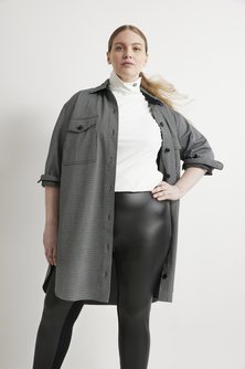 Soft Houndstooth Tunic Shirt