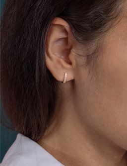 Tera Diamond Huggie Earrings
