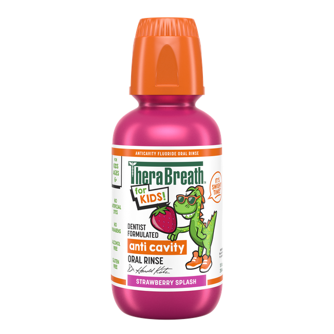 TheraBreath Kids Mouthwash Strawberry Splash Press Coverage Ready
