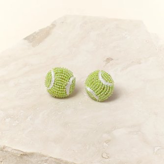 TENNIS BALL STUD EARRINGS YELLOW