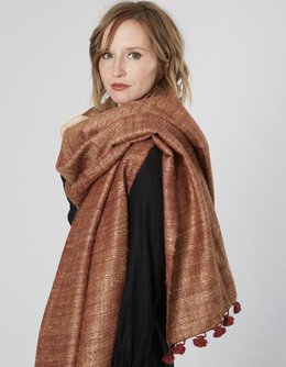Bora Shawl Crimson