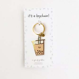 Boba Milk Tea Keychain