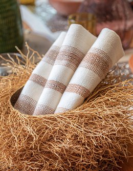 Cream and Copper Napkin