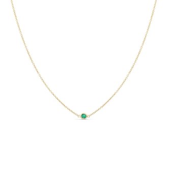 Solitaire Emerald Necklace