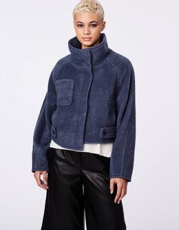 Fuzzy Cropped Jacket