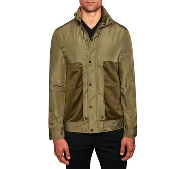 Solid Mesh Hooded Jacket