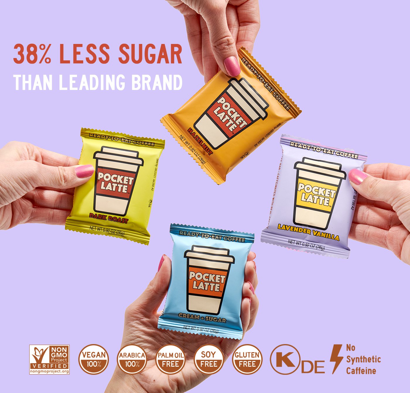 Pocket Latte "Lavender Vanilla" Coffee Bar Press Coverage Ready Product Press Hook