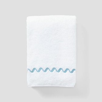 Wave Embroidered Bath Towel