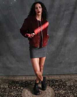 Velvet Military Flight Jacket