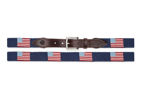 American Flag Needlepoint Belt