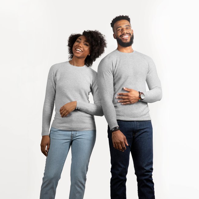 Light Grey - CREW NECK SWEATER