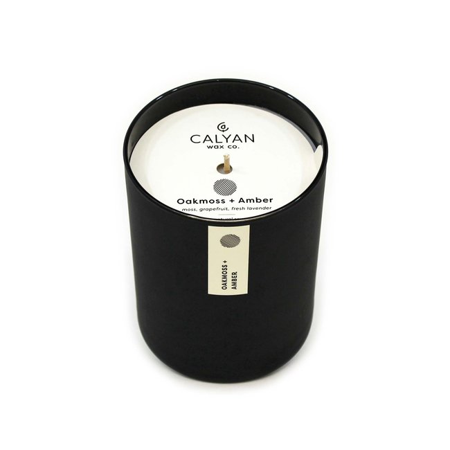 Oakmoss + Amber - Matte Black Tumbler Soy Candle