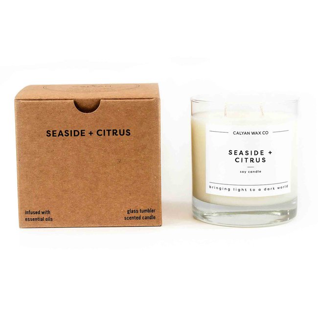 Seaside + Citrus - Glass Tumbler Soy Wax Candle