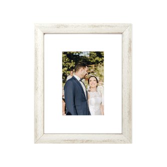 Brisk Distressed White Frame