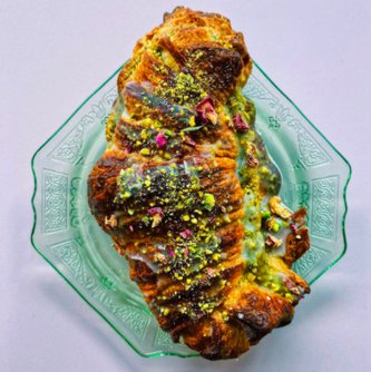 Pistachio Rose Croissant